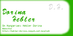 dorina hebler business card